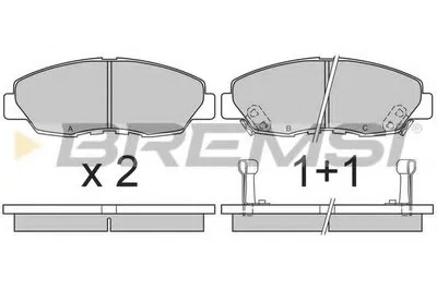 Комплект тормозных колодок, дисковый тормоз BREMSI купить