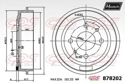 Тормозной барабан R+ (Regular Plus) MAXTECH купить