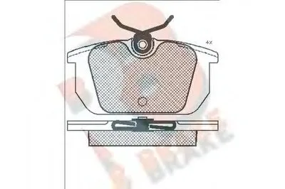 Комплект тормозных колодок, дисковый тормоз R BRAKE купить