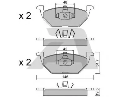 Комплект тормозных колодок, дисковый тормоз AISIN купить