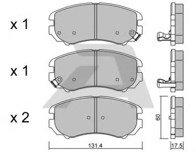 Комплект тормозных колодок, дисковый тормоз AISIN купить