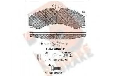 Комплект тормозных колодок, дисковый тормоз R BRAKE купить