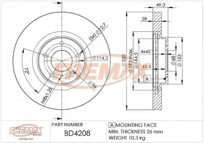 Тормозной диск Premium Black Carbon + FREMAX купить