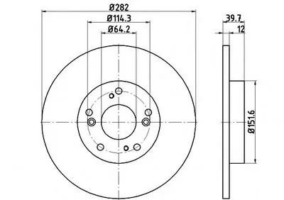 Тормозной диск PRO HELLA купить