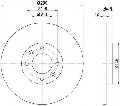 Тормозной диск PRO HELLA купить