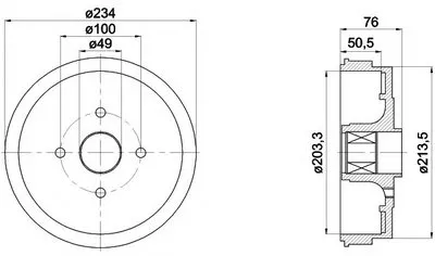 Тормозной барабан HELLA купить