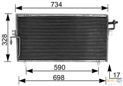Конденсатор, кондиционер BEHR HELLA SERVICE HELLA купить
