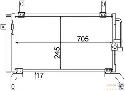 Конденсатор, кондиционер BEHR HELLA SERVICE HELLA купить