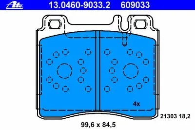 Комплект тормозных колодок, дисковый тормоз ATE купить