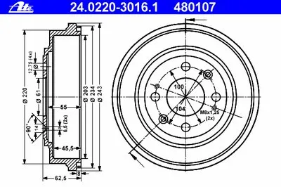 Тормозной барабан ATE купить
