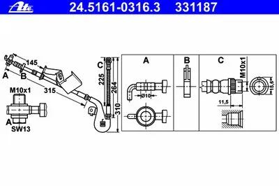 Тормозной шланг ATE купить