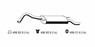 Глушитель выхлопных газов конечный ERNST купить