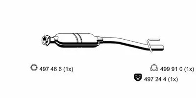 Средний глушитель выхлопных газов ERNST купить