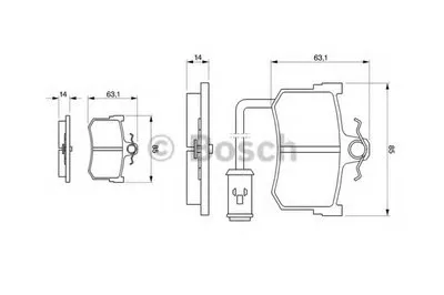 Комплект тормозных колодок, дисковый тормоз BOSCH купить