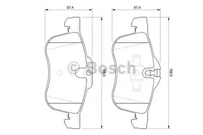 Комплект тормозных колодок, дисковый тормоз BOSCH купить
