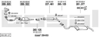 Система выпуска ОГ BOSAL купить