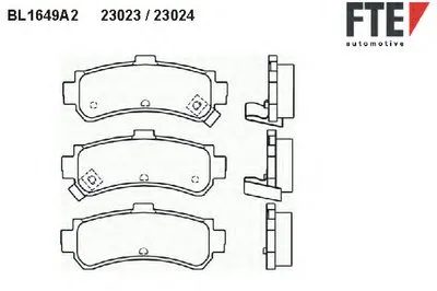 Комплект тормозных колодок, дисковый тормоз FTE купить