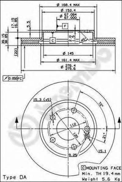 Тормозной диск COATED DISC LINE BREMBO купить