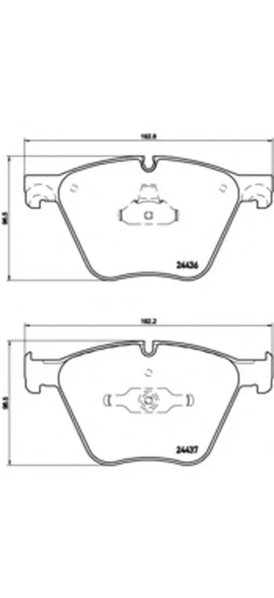 Комплект тормозных колодок, дисковый тормоз BREMBO купить