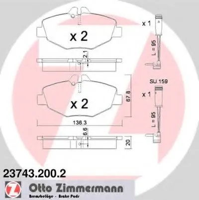 Комплект тормозных колодок, дисковый тормоз ZIMMERMANN купить