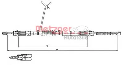 Трос, стояночная тормозная система COFLE METZGER купить