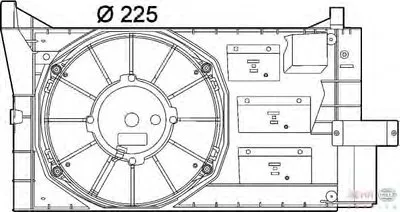 Вентилятор, охлаждение двигателя BEHR HELLA SERVICE купить