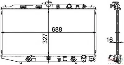 Радиатор, охлаждение двигателя BEHR HELLA SERVICE купить