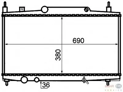 Радиатор, охлаждение двигателя BEHR HELLA SERVICE купить