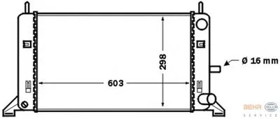 Радиатор, охлаждение двигателя BEHR HELLA SERVICE купить