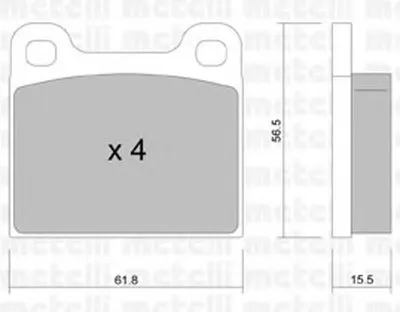 Комплект тормозных колодок, дисковый тормоз METELLI купить