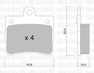 Комплект тормозных колодок, дисковый тормоз METELLI купить