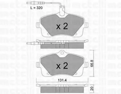 Комплект тормозных колодок, дисковый тормоз METELLI купить