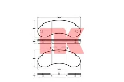 Комплект тормозных колодок, дисковый тормоз NK купить