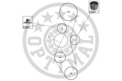 Комплект ремня ГРМ OPTIMAL купить