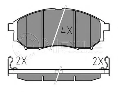 Комплект тормозных колодок, дисковый тормоз MEYLE купить