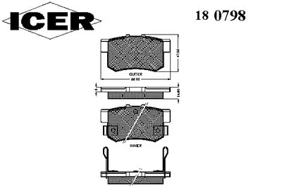 Комплект тормозных колодок, дисковый тормоз ICER купить