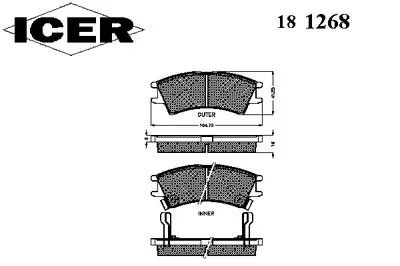 Комплект тормозных колодок, дисковый тормоз ICER купить