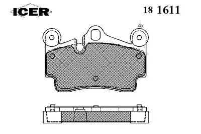 Комплект тормозных колодок, дисковый тормоз ICER купить