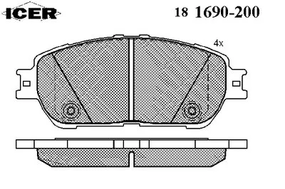 Комплект тормозных колодок, дисковый тормоз ICER купить