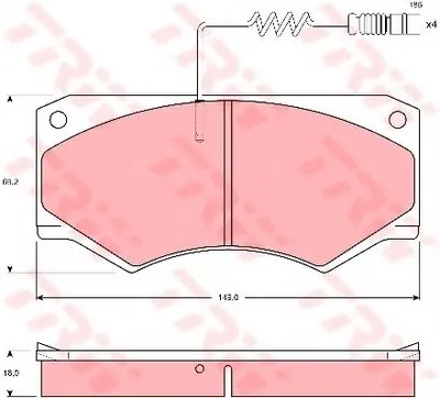 Комплект тормозных колодок, дисковый тормоз TRW купить