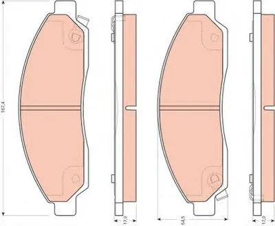 Комплект тормозных колодок, дисковый тормоз COTEC TRW купить