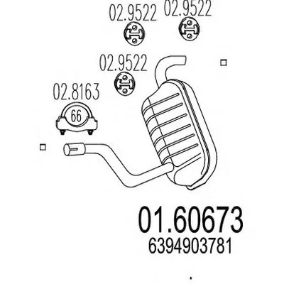Глушитель выхлопных газов конечный MTS купить
