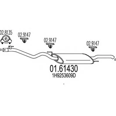 Глушитель выхлопных газов конечный MTS купить