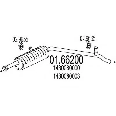Глушитель выхлопных газов конечный MTS купить
