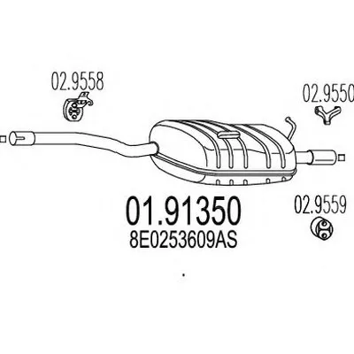 Глушитель выхлопных газов конечный MTS купить