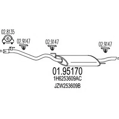 Глушитель выхлопных газов конечный MTS купить
