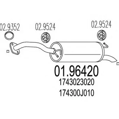 Глушитель выхлопных газов конечный MTS купить