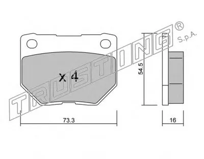 Комплект тормозных колодок, дисковый тормоз TRUSTING купить