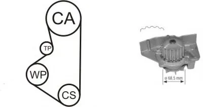 Водяной насос + комплект зубчатого ремня AIRTEX купить