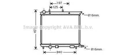 Радиатор, охлаждение двигателя AVA QUALITY COOLING купить